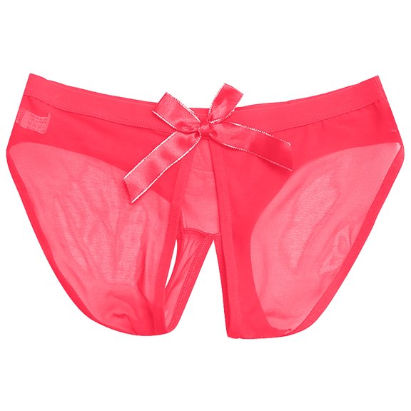 Bigersell Womens Underwear Bikini Clearance Crotchless Panties Lingerie Bikini Panty Style P-610 Polyester Bikini Panties Ladies Thong Briefs High Waist Women's Panties Hot Pink One Size