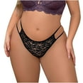 thumbnail image 1 of Bigersell Womens Underwear Boyshorts Clearance Silk Panties Women Briefs Panty Style P-1079 Polyester Cheeky Panties High Waisted Thong Underwear Briefs High Waist Women's Panties Black 3Xl, 1 of 4