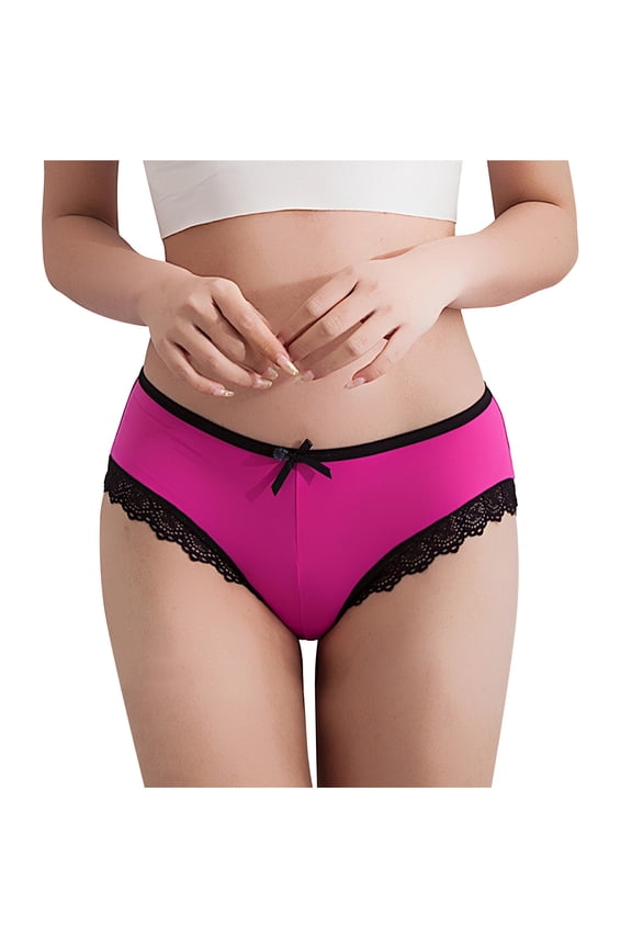 Womens Underwear Boyshorts Clearance Womens Boxers Underwear Bikini Panty Style P-342 Spandex Thong Panties Cotton Thong Underwear Ladies Briefs High Waist Women's Panties Hot Pink M