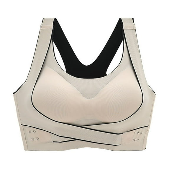 Bigersell Womens Underwear Bras Upgrade Women's Solid Color Wireless Bra Push Up Breathable Thin Sports Bra Underwire Bra Style F-958 Beige M