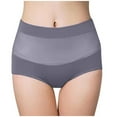 thumbnail image 1 of Bigersell Womens Underwear Cheeky Clearance Womens Bikini Underwear Cotton Bikini Panty Style P-59 Polyester Cheeky Panties Ladies Thong Briefs High Waist Women's Panties Gray XL, 1 of 5