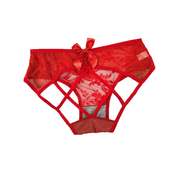 Bigersell Womens Underwear Cheeky Clearance Ladies Underwear Panties Bikini Panty Style P-1026 Polyester Cheeky Panties Plus Size Thongs Ladies Briefs High Waist Women's Panties Red One Size