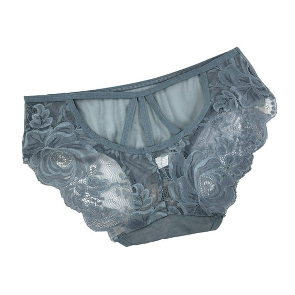 Bigersell Womens Underwear Cheeky Clearance Womens Bikini Underwear Briefs Panty Style P-1024 Polyester Cheeky Panties Ladies Thongs Briefs High Waist Women's Panties Dark Blue One Size