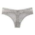 thumbnail image 1 of Bigersell Womens Underwear Cheeky Clearance Womens Underwear Cheeky Period Panty Style P-575 Spandex Shaping Panties Ladies Underwear Thong Briefs High Waist Women's Panties Gray XL, 1 of 3