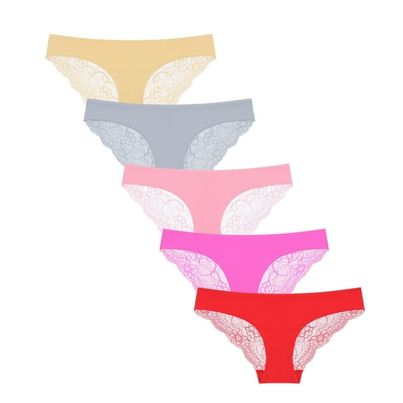 Bigersell Womens Underwear Clearance Womens Briefs Underwear Bikini Panty Style P-171 Spandex Shaping Panties Thongs Briefs High Waist Women's Panties Multicolor XXL