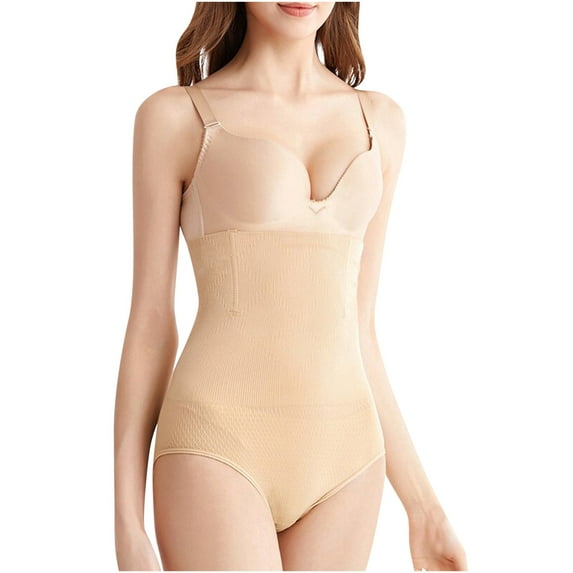 Bigersell Womens Underwear Cotton Clearance Womens Underwear Thong Briefs Panty Style P-1053 Polyester Bikini Panties Bikini Thongs Briefs High Waist Women's Panties Beige M