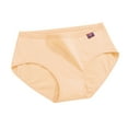 thumbnail image 1 of Bigersell Womens Underwear High Waist Clearance High Waisted Underwear Bikini Panty Style P-412 Polyester Cheeky Panties Seamless Underwear Ladies Thong Briefs High Waist Women's Panties Beige 3Xl, 1 of 3