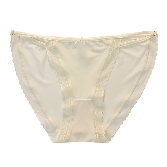 Bigersell Womens Underwear Seamless Clearance Womens Underwear Seamless Bikini Panty Style P-1223 Spandex Thong Panties Thongs Briefs High Waist Women's Bikini Panties Yellow M