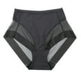 thumbnail image 1 of Bigersell Womens Underwear Soft Breathable Mesh Ladies Panties Mid-Waist Nylon Stretch Briefs Full-Coverage Panties Women’s Underpants Black S, 1 of 7