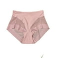 thumbnail image 1 of Bigersell Womens Underwear Soft Breathable Mesh Ladies Panties Mid-Waist Nylon Stretch Briefs Full-Coverage Panties Women’s Underpants Pink XXL, 1 of 3