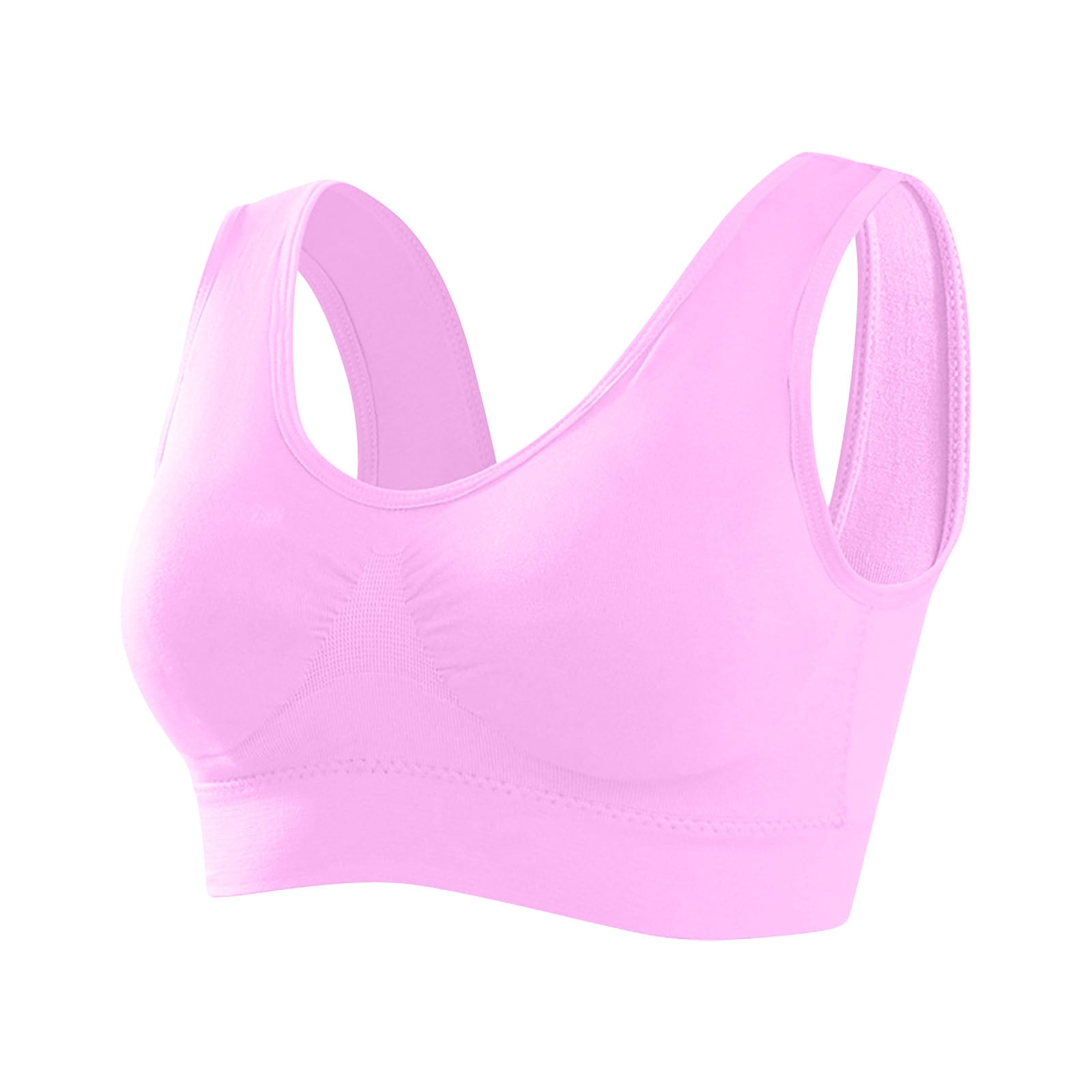 Bigersell Workout Bras for Women Deals Bras for Women Wirefree Molded Bra  Style B26 V-Neck Back-Smoothing Bras Pull-On Bra Closure Women Size Push up  Sports Bras for Women Pink XL 
