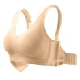thumbnail image 1 of Bigersell Yoga Sports Bra Discouts Women's Seamless Seamless Style Lingerie Thin Style Large Chest No Underwire Sagging Bra Sports Oversized Underwear Wire-Free Bra Style F-130 Khaki M, 1 of 7