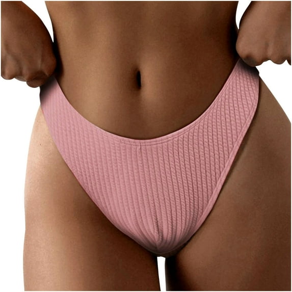Bigersell Cotton Bikini Underwear Women Clearance Period Underwear Women Plus Size Period Panty Style P-1853 Spandex Shaping Panties High Waisted Thong Underwear Briefs Women's Panties Pink S