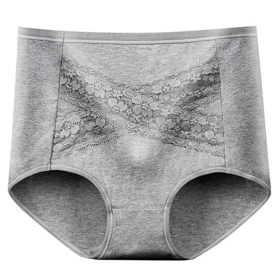 Bigersell Cotton Thong Underwear for Women Clearance Cotton Underwear Women Seamless G-Strings Panty Style P-1823 Nylon Brief Panties Ladies Thongs Seamless Briefs Mid Waist Women's Panties Gray L