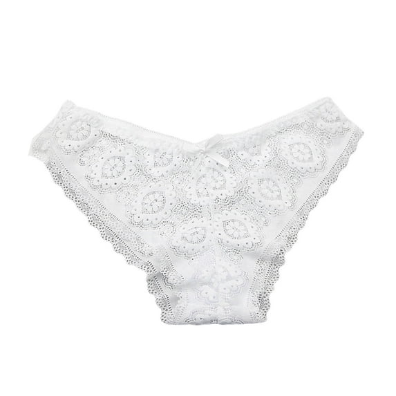 Bigersell Cotton Womens Underwear Clearance Breathable Underwear Women G-Strings Panty Style P-573 Nylon Brief Panties Seamless Thong Briefs Mid Waist Women's Bikini Panties White M