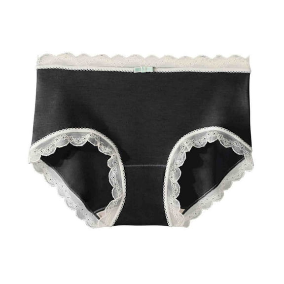 Bigersell Crotchless Underwear Clearance Womens Briefs Boy Shorts Panty Style P-999 Cotton Boyshort Panties Ladies Thong Briefs Mid Waist Women's Bikini Panties Black L