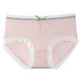 thumbnail image 1 of Bigersell Cute Underwear for Women Clearance Womens Long Underwear Thong Panty Style P-896 Nylon Period Panties Ladies Thongs Briefs Mid Waist Women's Briefs Pink XL, 1 of 5