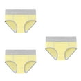 thumbnail image 1 of Bigersell Lace Underwear for Women Clearance Women's Underwear Tangas Panty Style P-1917 Spandex Thong Panties Seamless Thongs Ladies Briefs High Waist Women's Panties Yellow 5Xl, 1 of 6