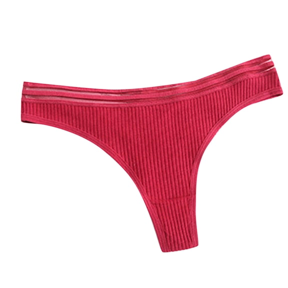 Bigersell Ladies Underwear Panties Clearance Plus Size Womens Underwear Tangas Panty Style P-1010 Spandex Shaping Panties Ladies Thong Underwear Briefs High Waist Women's Panties Red L