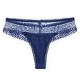thumbnail image 1 of Bigersell Ladies Underwear Panties Cotton Clearance Cute Underwear G-Strings Panty Style P-615 Nylon Brief Panties Ladies Thongs Seamless Briefs Mid Waist Women's Bikini Panties Dark Blue M, 1 of 6