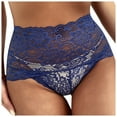 thumbnail image 1 of Bigersell Ladies Underwear Panties Cotton Clearance Womens Boy Shorts Underwear Bikini Panty Style P-1349 Polyester Bikini Panties Ladies Thong Briefs High Waist Women's Panties Blue XXL, 1 of 4