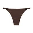 thumbnail image 1 of Bigersell Panties for Women Clearance Women Underwear Seamless G-Strings Panty Style P-1185 Nylon Period Panties Ladies Thong Briefs Mid Waist Women's Bikini Panties Brown M, 1 of 3