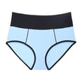 thumbnail image 1 of Bigersell Panties for Women Clearance Womens High Waisted Underwear Thong Panty Style P-386 Nylon Brief Panties Ladies Thongs Briefs Mid Waist Women's Briefs Blue 4Xl, 1 of 2