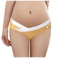 thumbnail image 1 of Bigersell Panties for Women Plus Size Clearance Seamless Underwear Women Seamless Panty Style P-272 Polyester Bikini Panties Thong Underwear Ladies Briefs High Waist Women's Panties Yellow XXL, 1 of 4