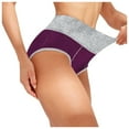 thumbnail image 1 of Bigersell Period Panties Women Clearance Period Underwear Teens Seamless Panty Style P-1273 Polyester Cheeky Panties Cotton Thong Underwear Ladies Briefs High Waist Women's Panties Purple 3Xl, 1 of 8