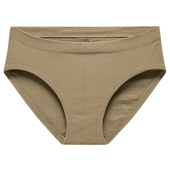 Bigersell Period Underwear for Teens Clearance Women's Cotton Underwear Period Panty Style P-1692 Spandex Shaping Panties G String Thongs Ladies Briefs High Waist Women's Panties Khaki M