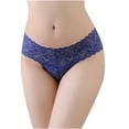 thumbnail image 1 of Bigersell Plus Size Period Underwear Clearance Cotton Thong Underwear Women Bikini Panty Style P-1474 Polyester Bikini Panties Seamless Underwear Ladies Thong Briefs High Waist Women's Panties Blue S, 1 of 8