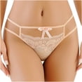 thumbnail image 1 of Bigersell Plus Size Period Underwear Clearance Maternity Underwear Briefs Panty Style P-1488 Polyester Bikini Panties G String Thongs Ladies Briefs High Waist Women's Panties Beige M, 1 of 8
