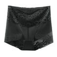 thumbnail image 1 of Bigersell Plus Size Underwear Clearance Thong Underwear High Cut Panty Style P-1678 Cotton Boyshort Panties Ladies Cotton Thongs Briefs Mid Waist Women's Briefs Black XXL, 1 of 3