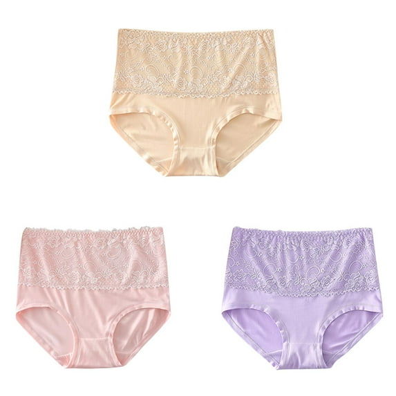 Bigersell Plus Size Womens Underwear Clearance Seamless Cotton Underwear Women Boy Shorts Panty Style P-1260 Cotton Boyshort Panties Seamless Thong Briefs Mid Waist Women's Panties Multicolor 6Xl