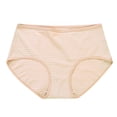 thumbnail image 1 of Bigersell Seamless Cheeky Underwear for Women Clearance Womens Panties Cotton Briefs Panty Style P-410 Polyester Bikini Panties Ladies Thongs Briefs High Waist Women's Panties Beige XL, 1 of 5