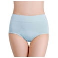 thumbnail image 1 of Bigersell Seamless Panties Clearance Thong Panties Period Panty Style P-1309 Spandex Thong Panties Ladies Thongs Briefs High Waist Women's Panties Blue 4Xl, 1 of 8