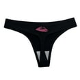 thumbnail image 1 of Bigersell Seamless Underwear for Women Thong Clearance Long Underwear Women Seamless Panty Style P-1279 Polyester Bikini Panties Cotton Thong Underwear Ladies Briefs Women's Panties Black XL, 1 of 5