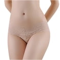 thumbnail image 1 of Bigersell Seamless Underwear for Women Thong Clearance Womens Underwear High Waist G-Strings Panty Style P-1474 Nylon Brief Panties Ladies Thongs Seamless Briefs Mid Waist Women's Panties Beige XL, 1 of 8