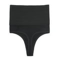 thumbnail image 1 of Bigersell Shaping Underwear for Women Clearance Cotton Underwear Women Period Panty Style P-1752 Spandex Shaping Panties Ladies Underwear Thong Briefs High Waist Women's Panties Black XXL, 1 of 8