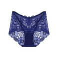 thumbnail image 1 of Bigersell No Show Underwear for Women Clearance Shapewear Underwear Tangas Panty Style P-1380 Spandex Thong Panties Ladies Thong Briefs High Waist Women's Panties Dark Blue L, 1 of 2