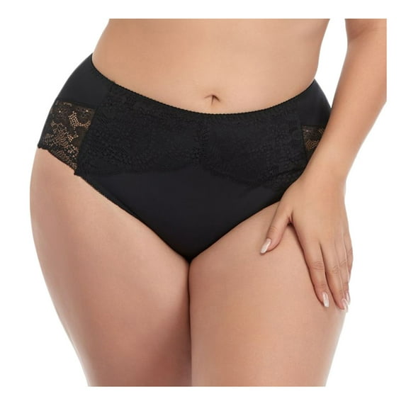Bigersell Thermal Underwear Clearance Womens Plus Size Underwear Cheeky Panty Style P-769 Nylon Period Panties Lace Thong Briefs Mid Waist Women Cheeky Panties Black XXL