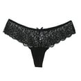 thumbnail image 1 of Bigersell Thong Underwear Women Clearance Womens Cotton Underwear High Cut Panty Style P-700 Cotton Plus Size Panties Thongs Ladies Briefs Mid Waist Women's Briefs Black L, 1 of 1