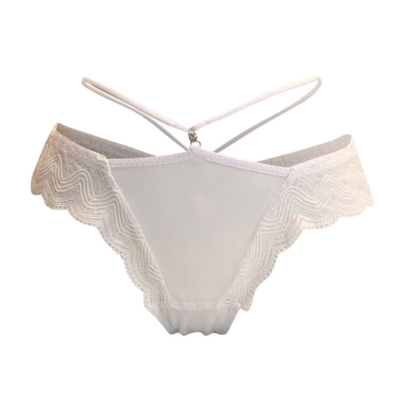 Bigersell Training Underwear Clearance Womens Cotton Panties Tangas Panty Style P-256 Spandex Thong Panties Plus Size Thongs Ladies Briefs High Waist Women's Panties White One Size