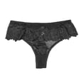 thumbnail image 1 of Bigersell Underwear Women Clearance Womens Seamless Underwear Cheeky Panty Style P-577 Nylon Brief Panties Thong Bikini Briefs Mid Waist Women Cheeky Panties Black M, 1 of 6
