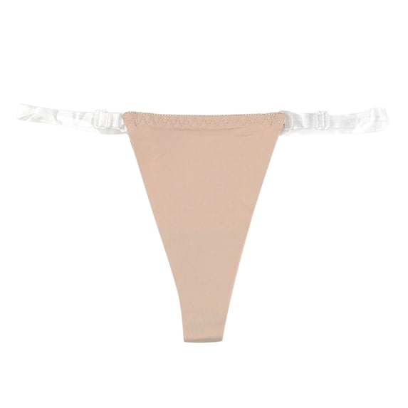 Bigersell Underwear Women Clearance Womens No Show Underwear G-Strings Panty Style P-780 Nylon Brief Panties Ladies Thong Briefs Mid Waist Women's Bikini Panties Khaki S