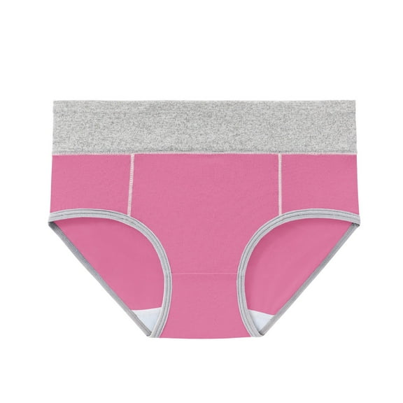 Bigersell Woman Underwear Clearance High Waisted Underwear Women Briefs Panty Style P-1604 Polyester Bikini Panties Ladies Thongs Briefs High Waist Women's Panties Multicolor M