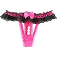 thumbnail image 1 of Bigersell Women Cotton Underwear Clearance Plus Size Panties Briefs Panty Style P-608 Polyester Bikini Panties Ladies Underwear Thong Briefs High Waist Women's Panties Hot Pink One Size, 1 of 5