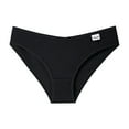 thumbnail image 1 of Bigersell Women's Thermal Underwear Clearance Cotton Cheeky Underwear Women Tangas Panty Style P-1207 Spandex Shaping Panties Plus Size Thongs Ladies Briefs High Waist Women's Panties Black L, 1 of 2