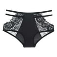 thumbnail image 1 of Bigersell Women's Underwear Clearance Thermal Underwear Bikini Panty Style P-1387 Polyester Bikini Panties Plus Size Thongs Ladies Briefs High Waist Women's Panties Black M, 1 of 1
