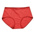 thumbnail image 1 of Bigersell Women Underwear Cotton Clearance High Waisted Underwear Women G-Strings Panty Style P-410 Nylon Brief Panties Cotton Thong Briefs Mid Waist Women's Bikini Panties Red L, 1 of 5